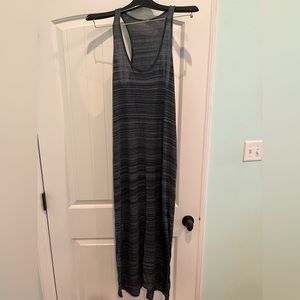 Vince, medium, blue striped maxi dress